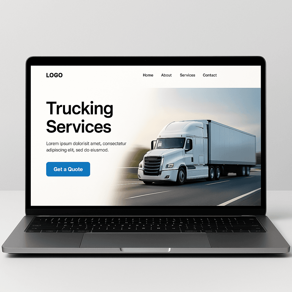 Trucking Website Mockup